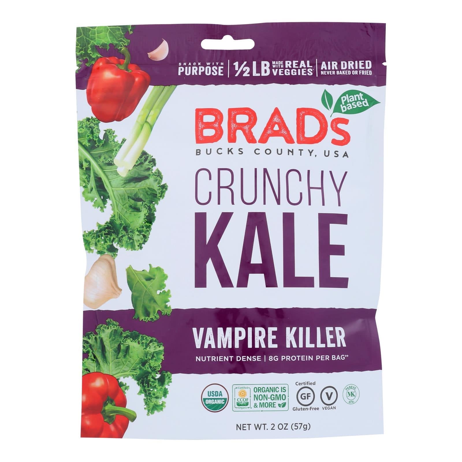 Brad's Plant Based - Raw Crunch - Vampire Killer - Case Of 12 - 2 Oz. | OnlyNaturals.us