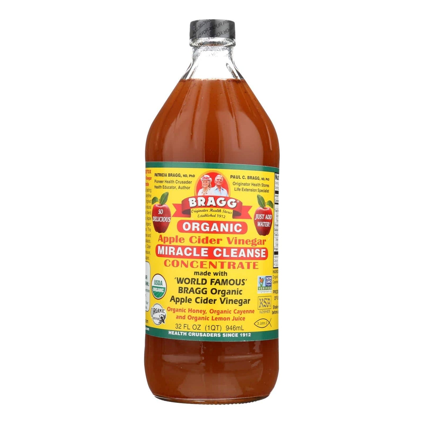 Bragg - Organic Apple Cider Vinegar - Miracle Cleanser Concentrate - Case Of 12 - 32 Fl Oz | OnlyNaturals.us