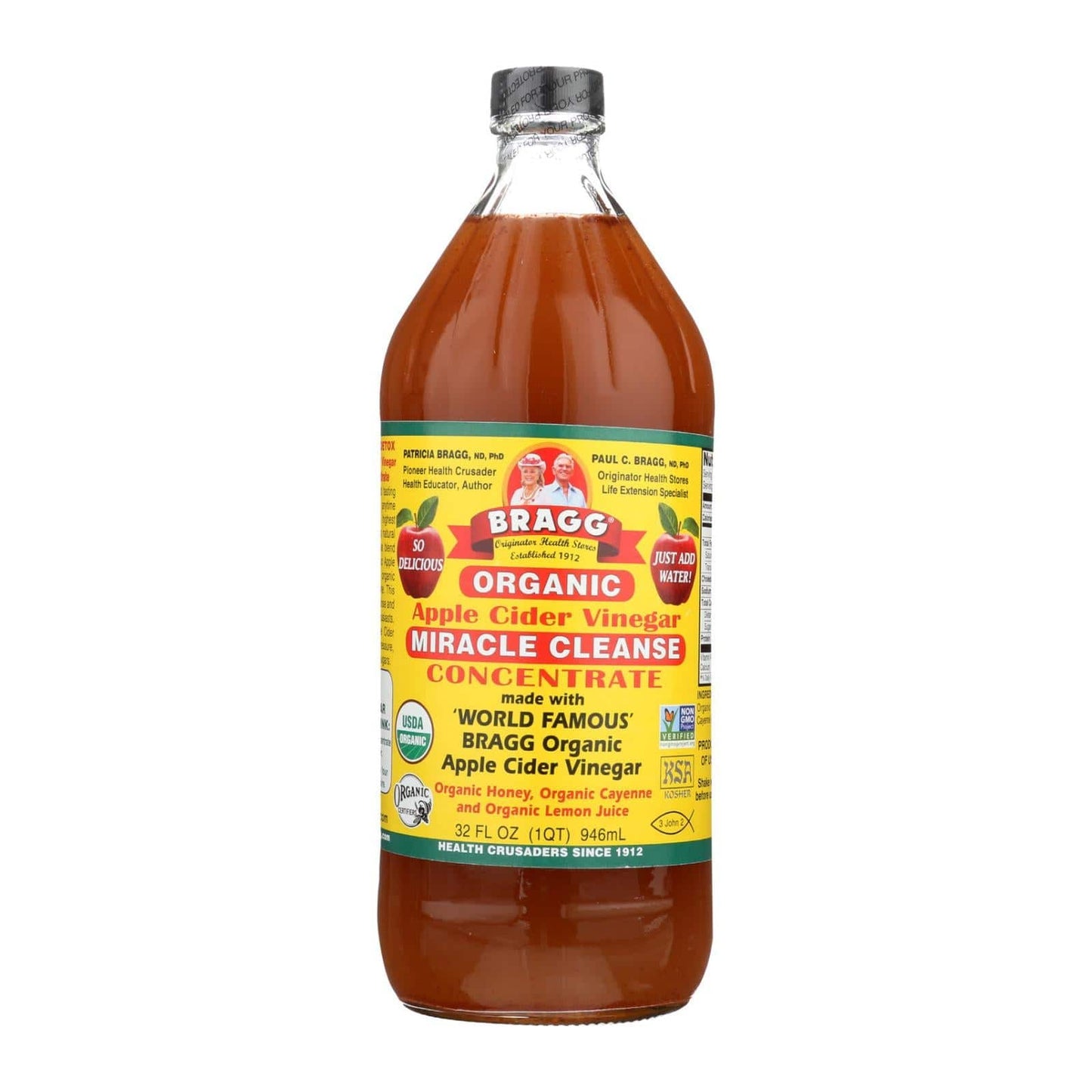 Bragg - Organic Apple Cider Vinegar - Miracle Cleanser Concentrate - Case Of 12 - 32 Fl Oz | OnlyNaturals.us