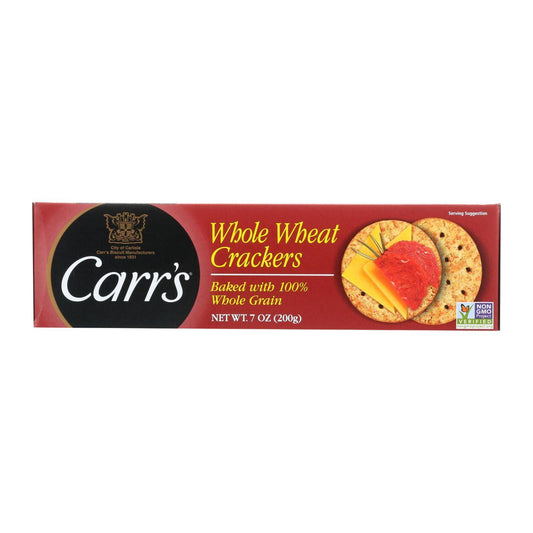 Buy Carr's Crackers - Whole Wheat - Case Of 12 - 7.1 Oz  at OnlyNaturals.us