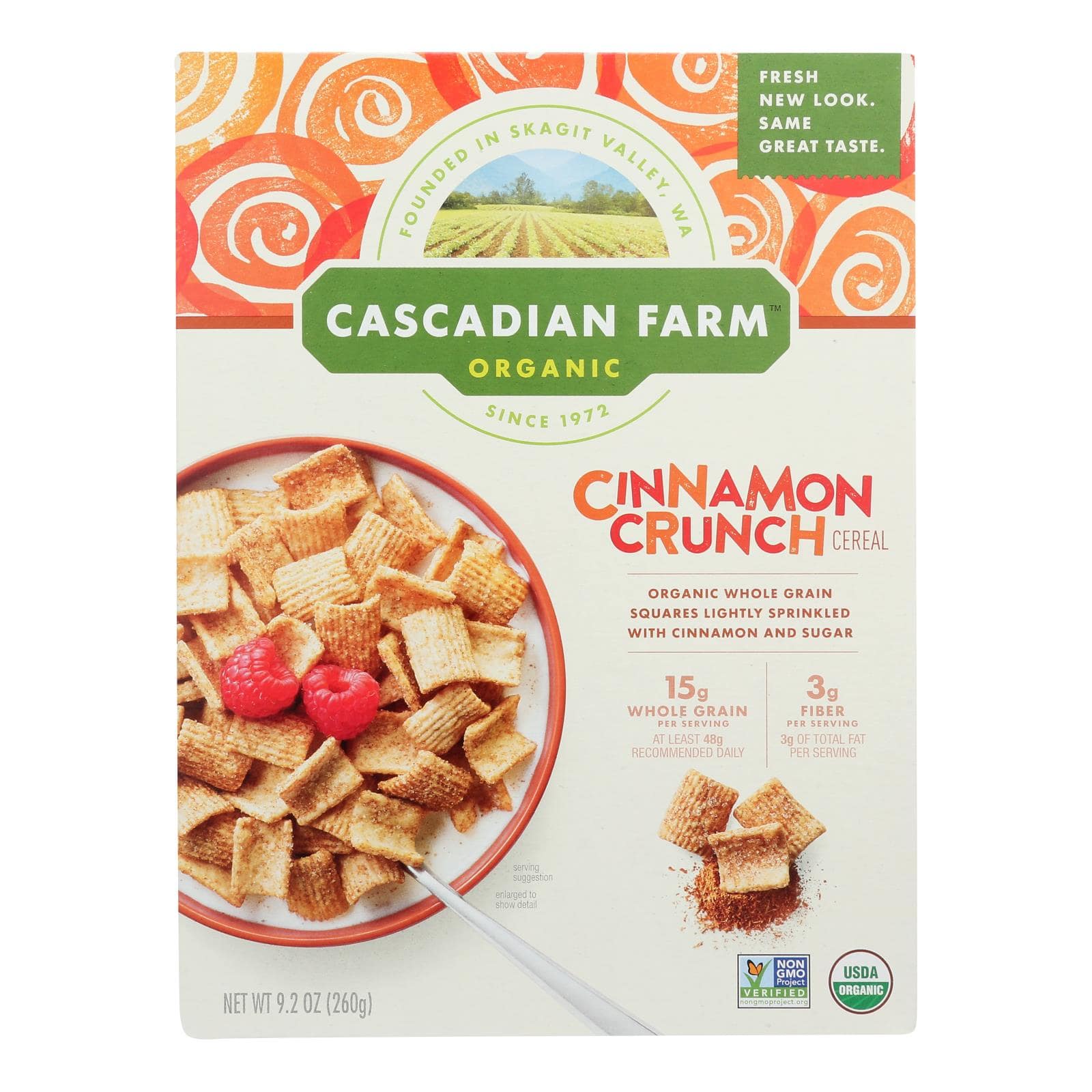 Cascadian Farm Organic Cereal - Cinnamon Crunch - Case Of 10 - 9.2 Oz | OnlyNaturals.us