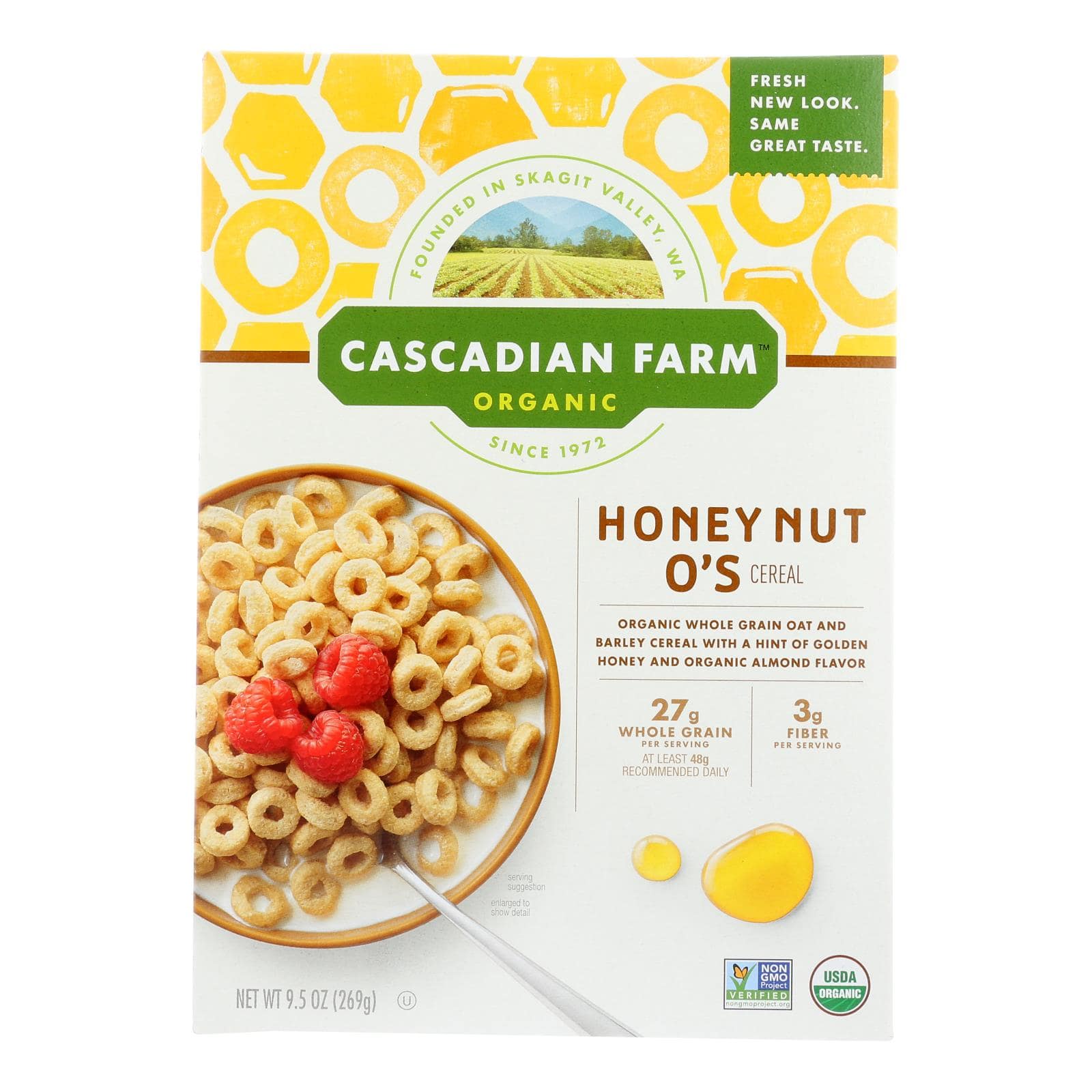 Cascadian Farm Organic Cereal - Honey Nut Os - Case Of 12 - 9.5 Oz | OnlyNaturals.us