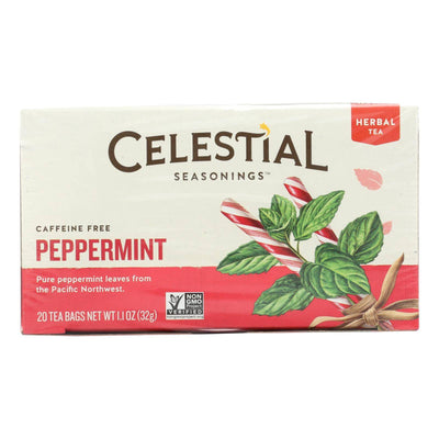 Celestial Seasonings Herb Tea Peppermint - 20 Tea Bags - Case Of 6 | OnlyNaturals.us