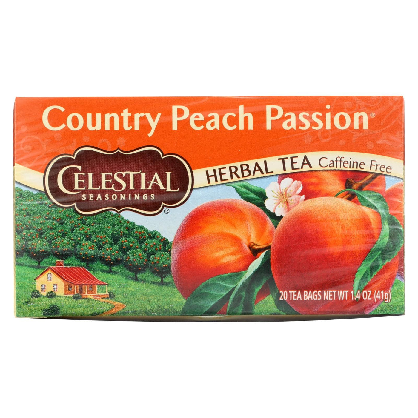 Celestial Seasonings Herbal Tea Caffeine Free Country Peach Passion - 20 Tea Bags - Case Of 6 | OnlyNaturals.us