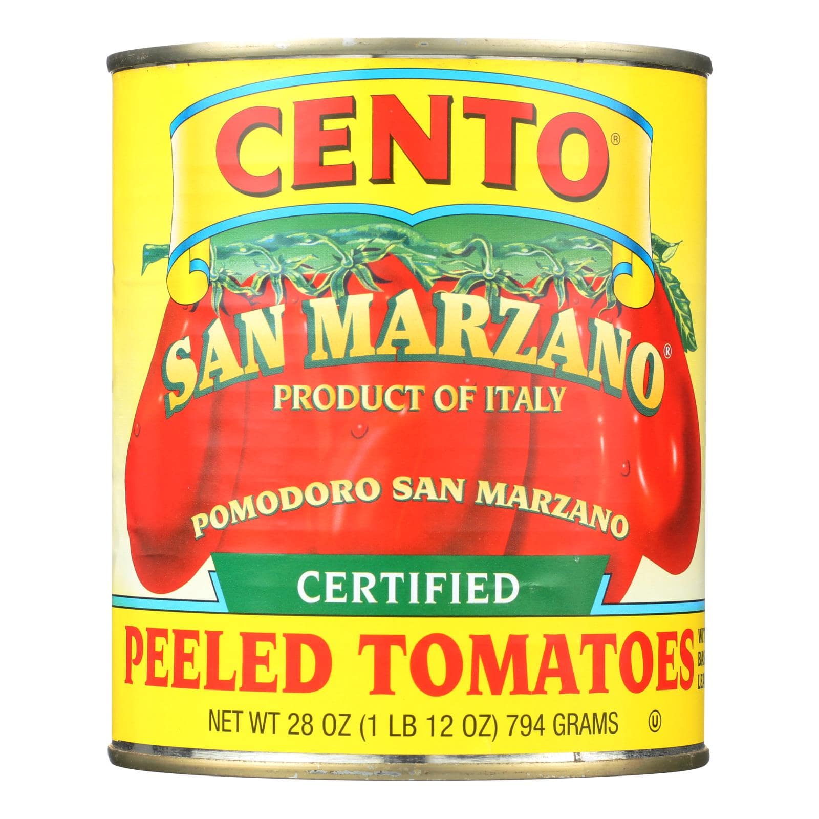 Cento - Peeled Tomatoes - Case Of 12 - 28 Oz. | OnlyNaturals.us