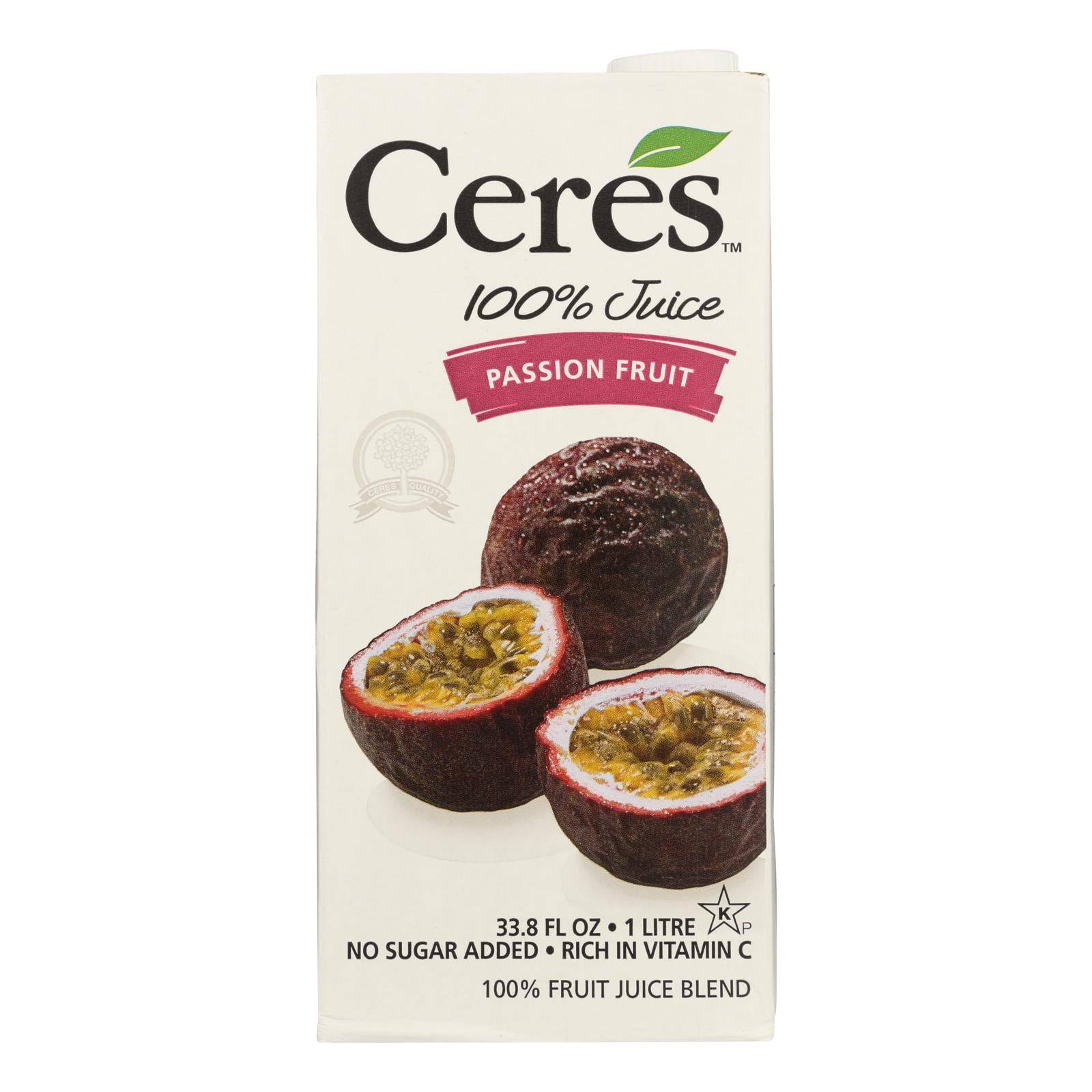 Ceres Juices Juice - Passion Fruit - Case Of 12 - 33.8 Fl Oz | OnlyNaturals.us