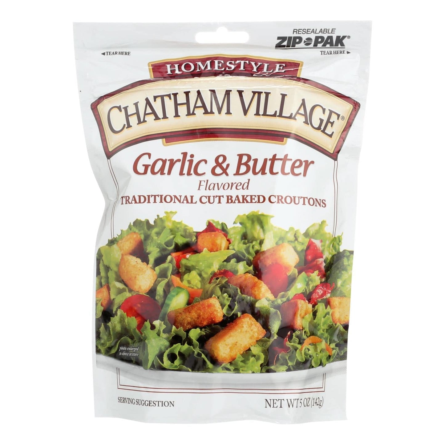 Buy Chatham Village Traditional Cut Croutons - Garlic And Butter - Case Of 12 - 5 Oz.  at OnlyNaturals.us