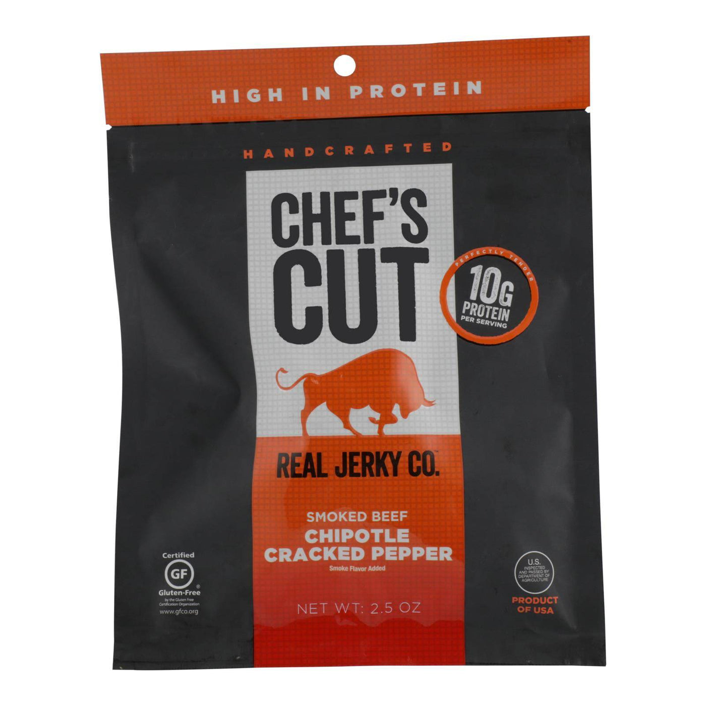Chef's Cut Real Steak Jerkey - Chipotle Cracked Pepper - Case Of 8 | OnlyNaturals.us