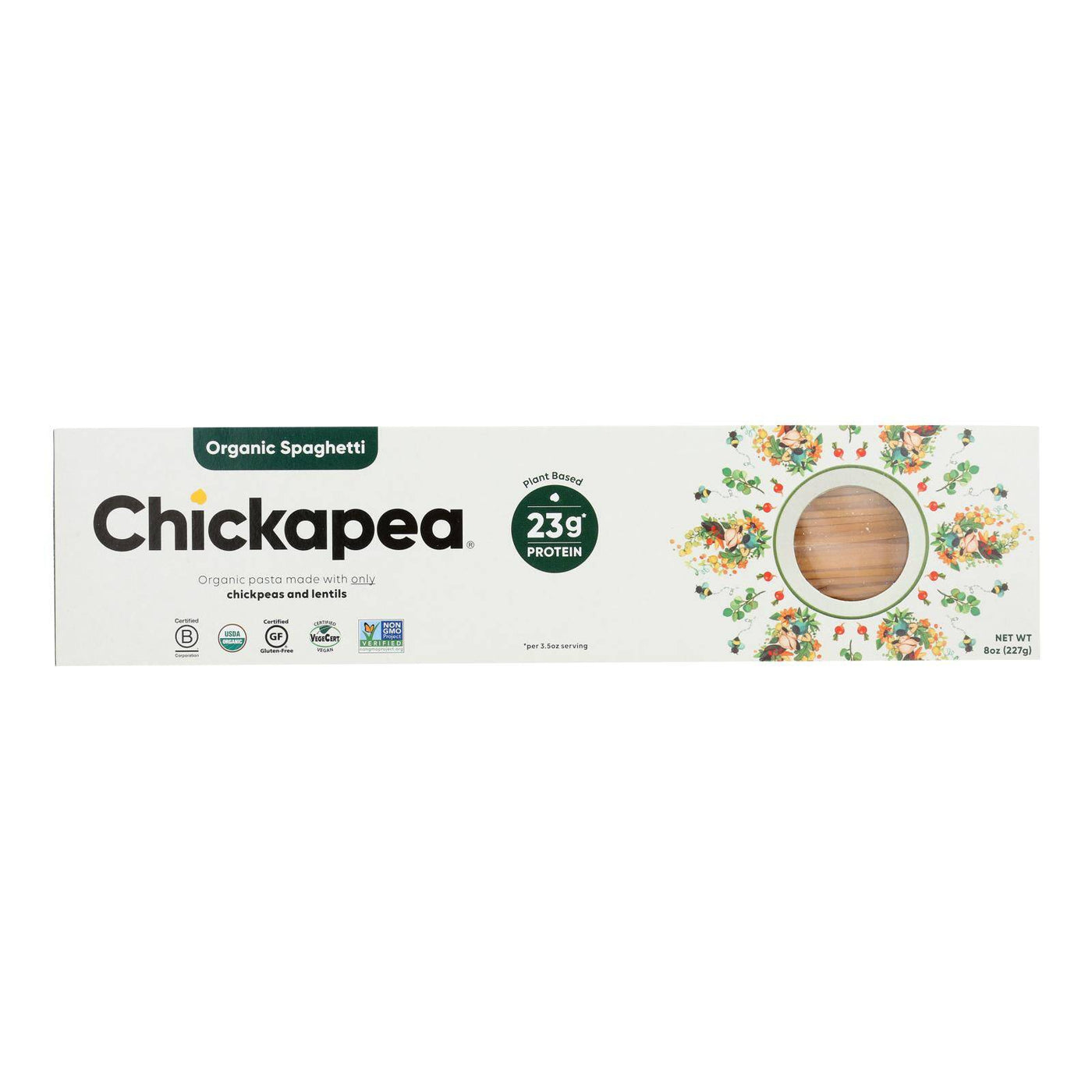 Chickapea Pasta - Pasta Organic Spaghetti - Case Of 6 - 8 Oz | OnlyNaturals.us