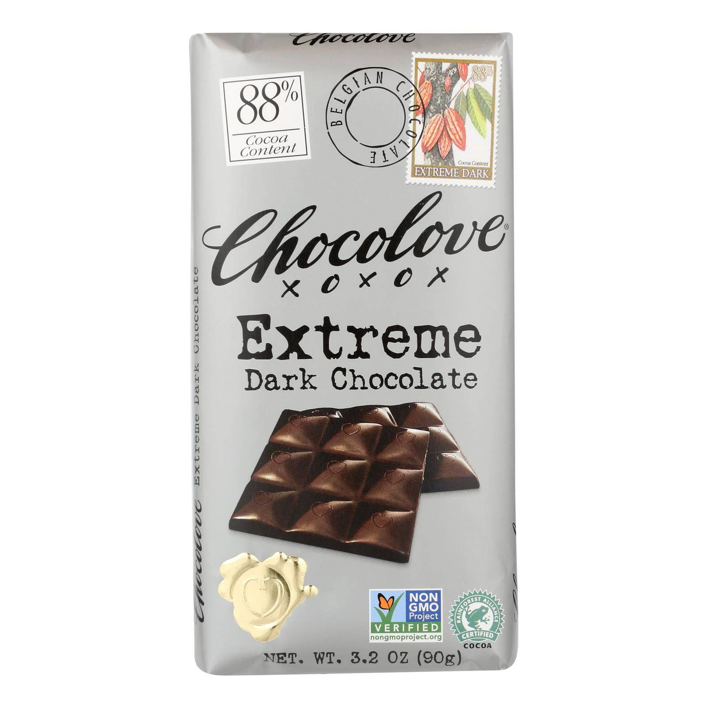 Buy Chocolove Xoxox - Dark Chocolate Bar - Extreme - Case Of 12 - 3.2 Oz  at OnlyNaturals.us
