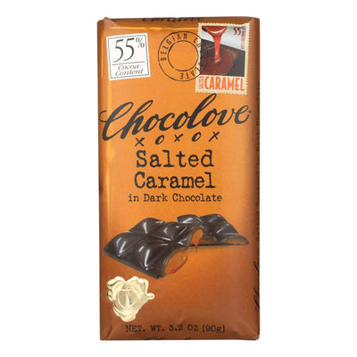 Buy Chocolove Xoxox - Dark Chocolate Bar - Salted Caramel - Case Of 10 - 3.2 Oz  at OnlyNaturals.us