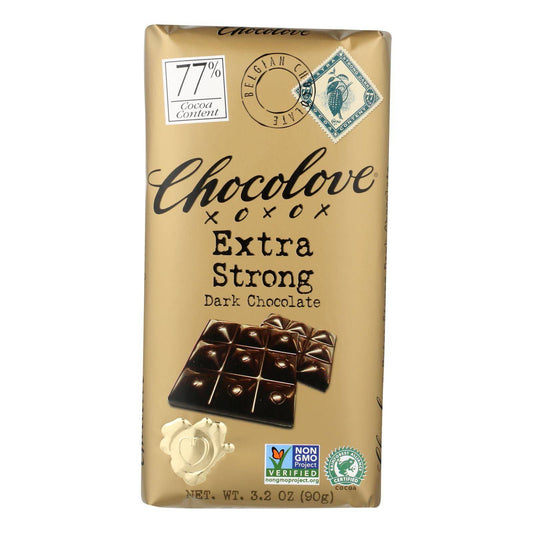 Buy Chocolove Xoxox - Premium Chocolate Bar - Dark Chocolate - Extra Strong - 3.2 Oz Bars - Case Of 12  at OnlyNaturals.us