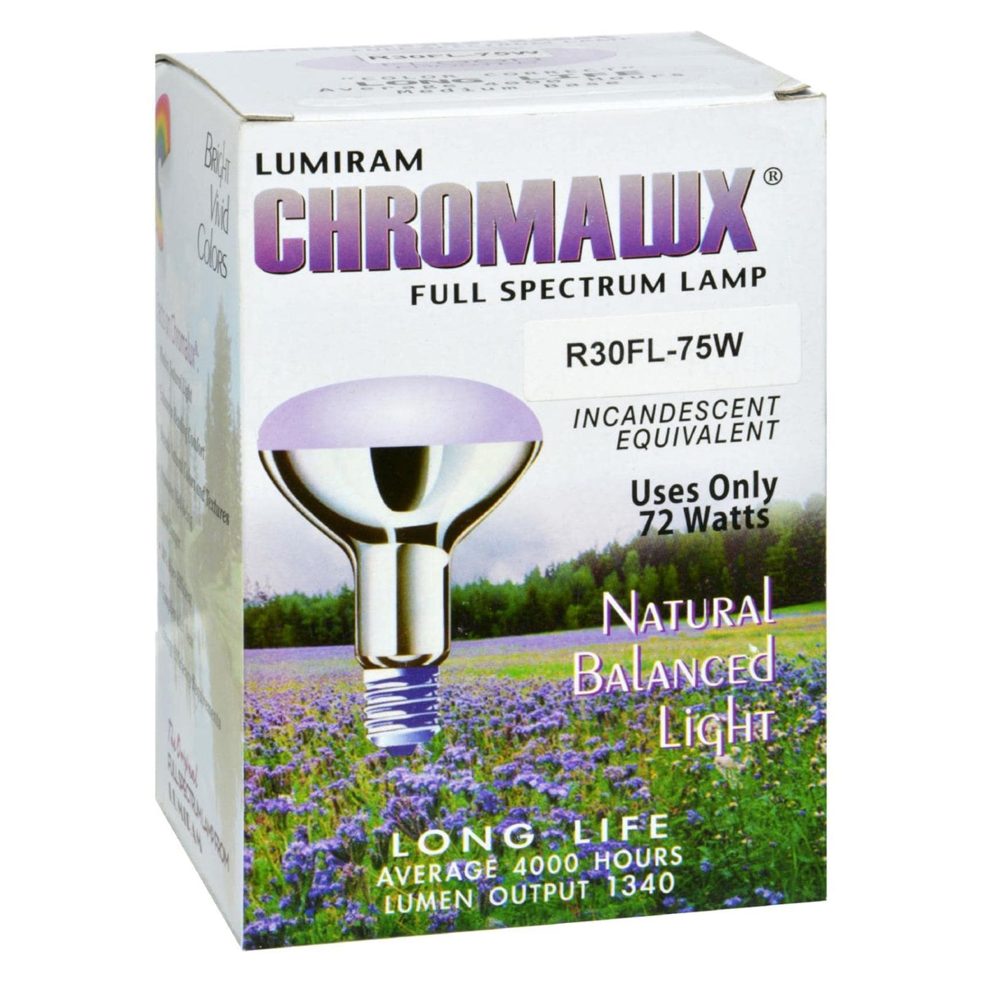 Chromalux 75 Watt Frosted Reflector Floodlights - 1 Bulb | OnlyNaturals.us