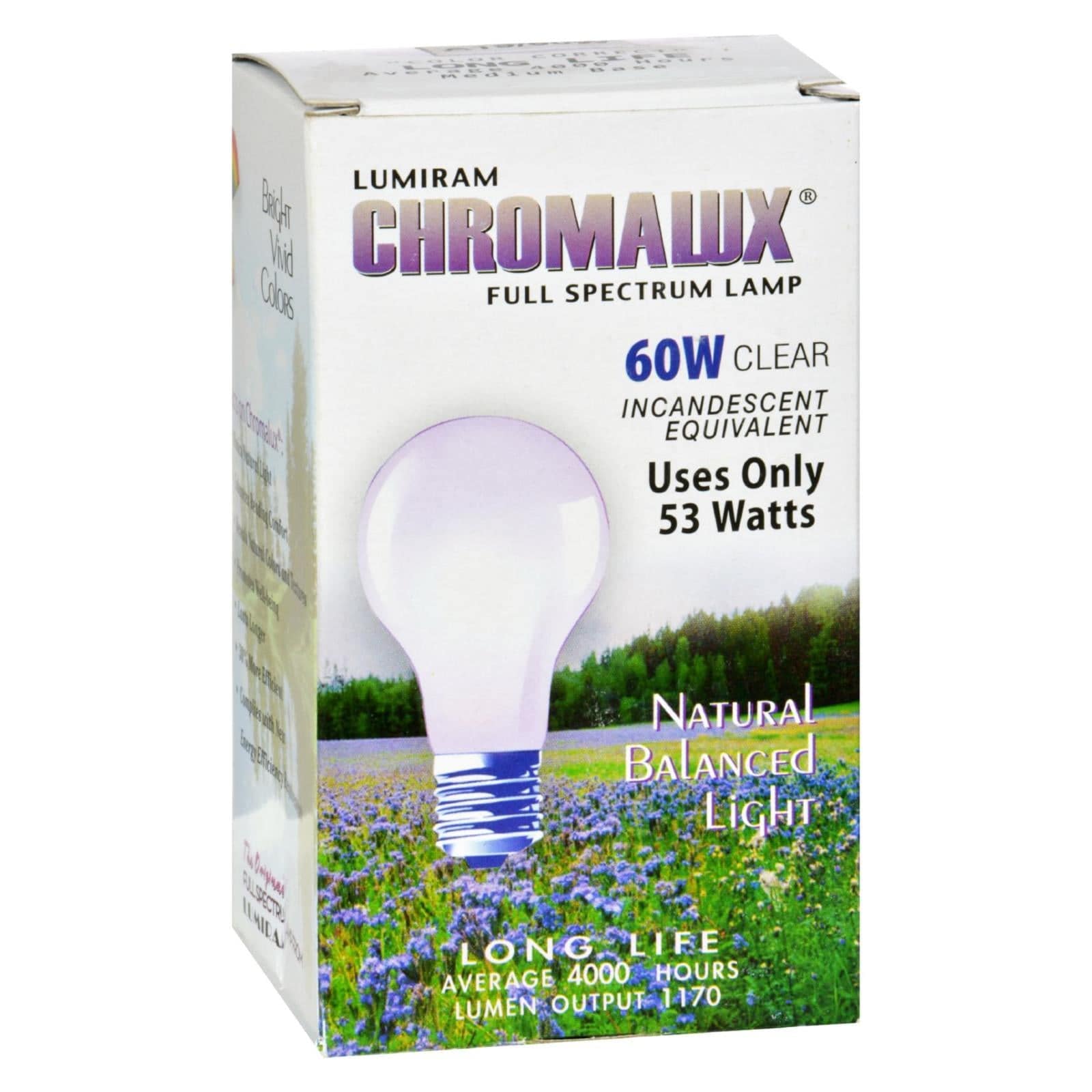 Buy Chromalux Standard Clear Light Bulb - 60 Watt - 1 Bulb  at OnlyNaturals.us