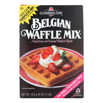 Classique Fare Belgian Waffle Mix - Case Of 6 - 16 Oz. | OnlyNaturals.us