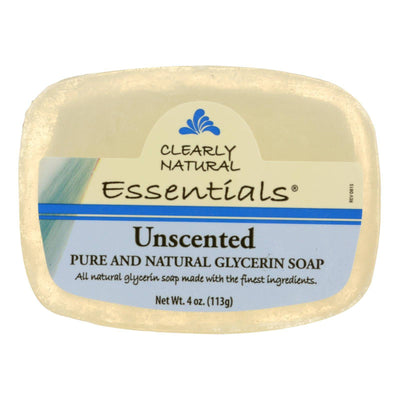 Clearly Natural Glycerine Bar Soap Unscented - 4 Oz | OnlyNaturals.us