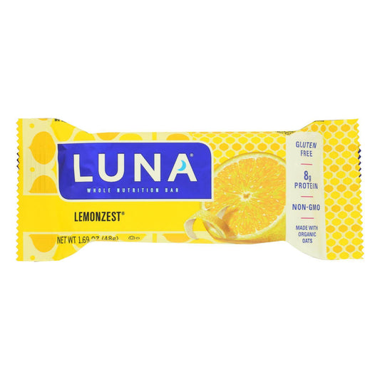 Clif Bar Luna Bar - Organic Lemon Zest - Case Of 15 - 1.69 Oz | OnlyNaturals.us