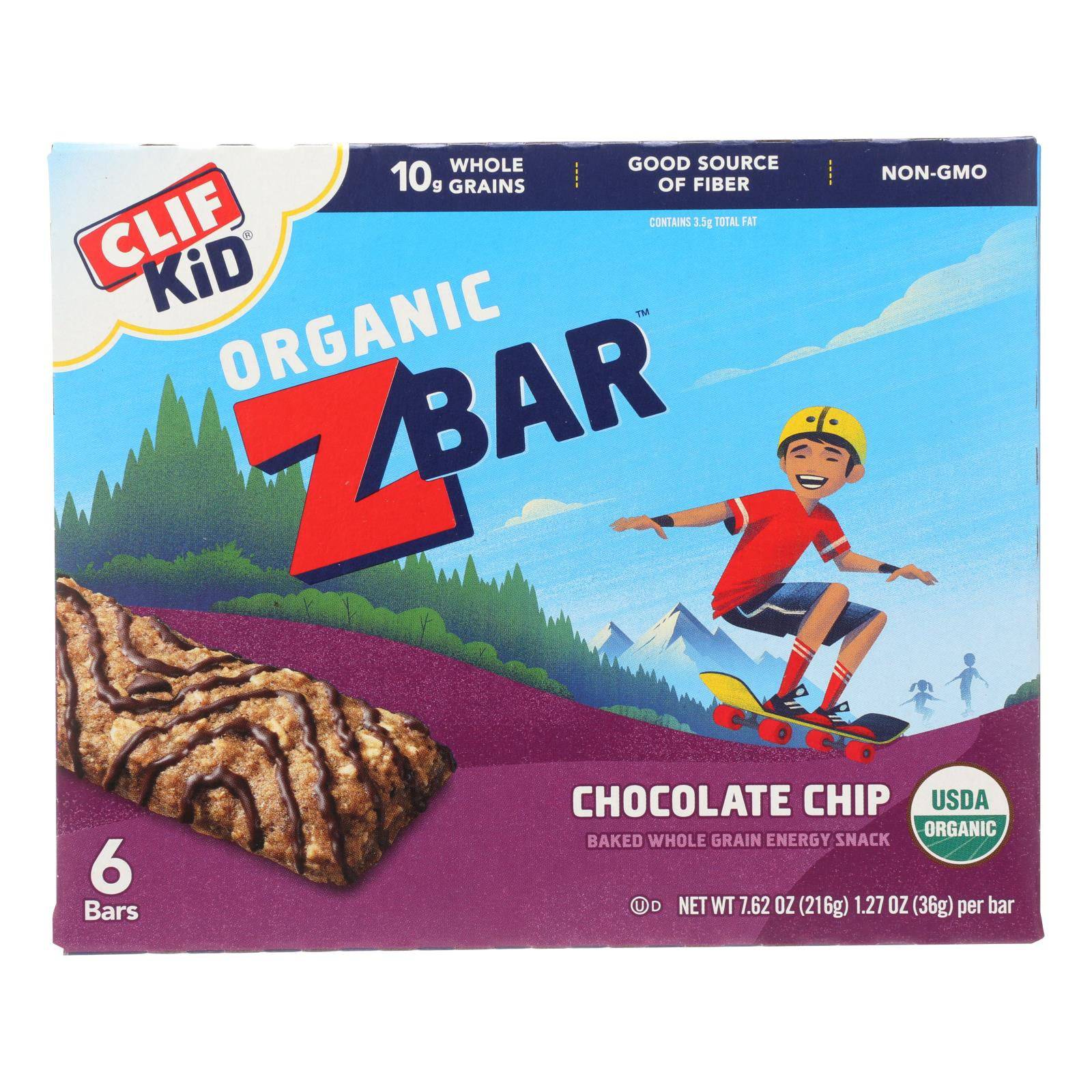 Clif Kid Zbar - Organic Zbar - Chocolate Chip - Case Of 9 - 7.62 Oz. | OnlyNaturals.us