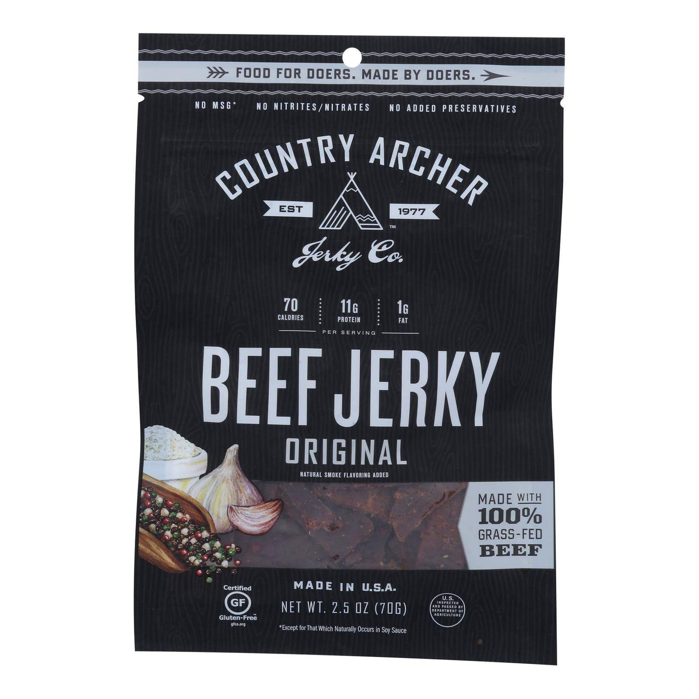 Country Archer - Jerky Original Beef - Case Of 12-2.5 Oz | OnlyNaturals.us