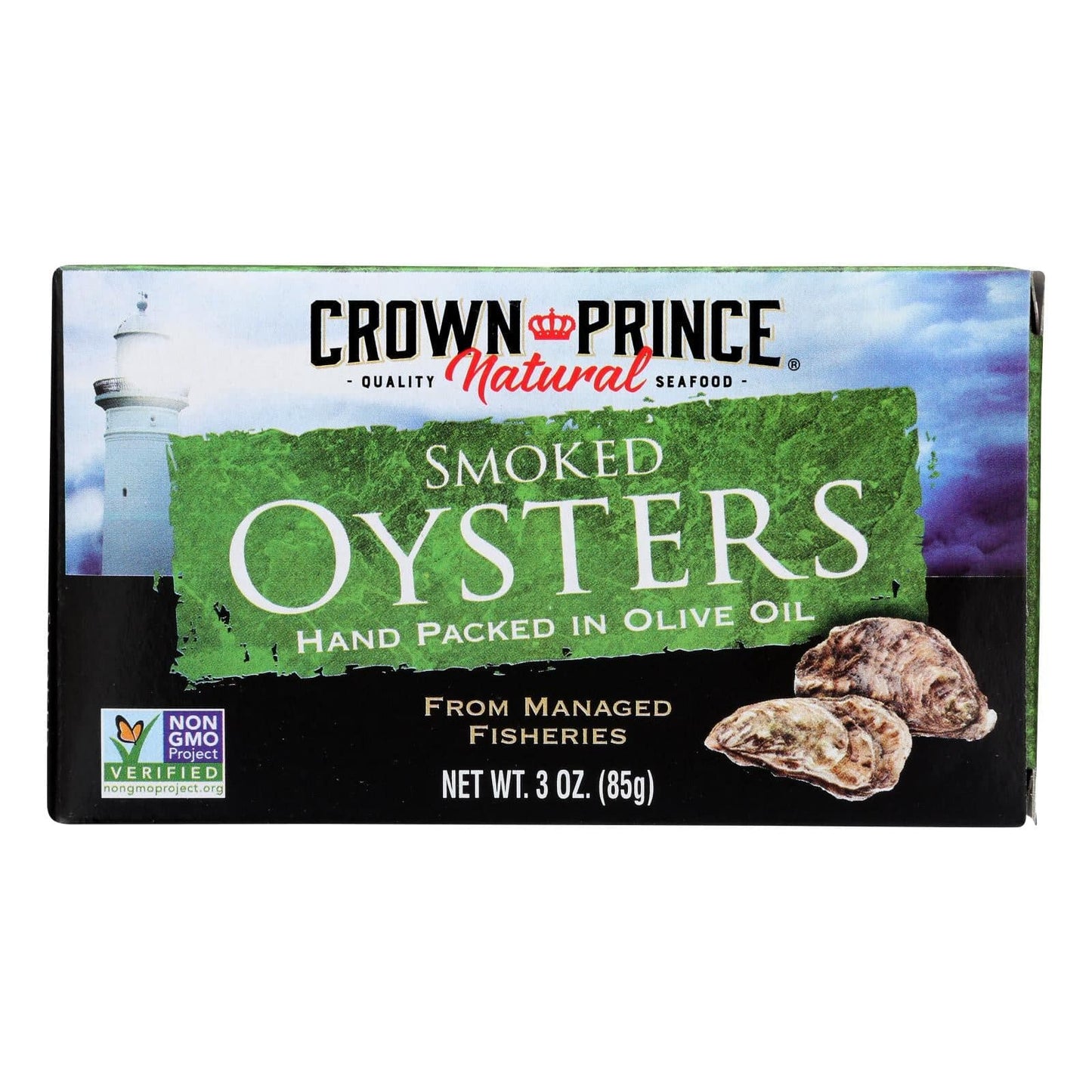Buy Crown Prince Oysters - Naturally Smoked In Pure Olive Oil - 3 Oz - Case Of 18  at OnlyNaturals.us
