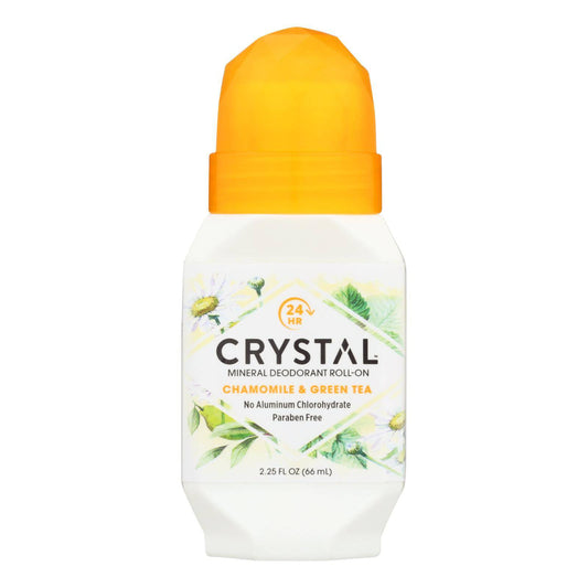 Buy Crystal Essence Mineral Deodorant Roll-on Chamomile And Green Tea - 2.25 Fl Oz  at OnlyNaturals.us