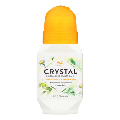 Buy Crystal Essence Mineral Deodorant Roll-on Chamomile And Green Tea - 2.25 Fl Oz  at OnlyNaturals.us