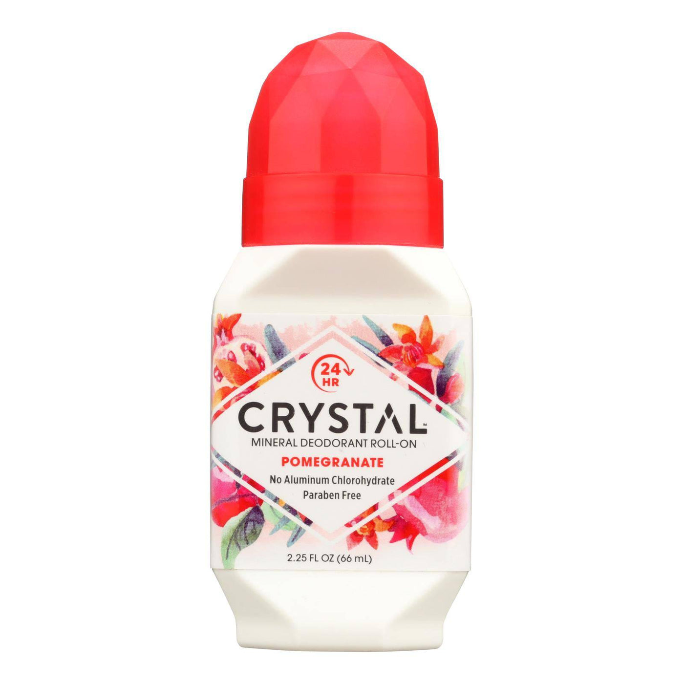 Crystal Essence Mineral Deodorant Roll-on Pomegranate - 2.25 Fl Oz | OnlyNaturals.us