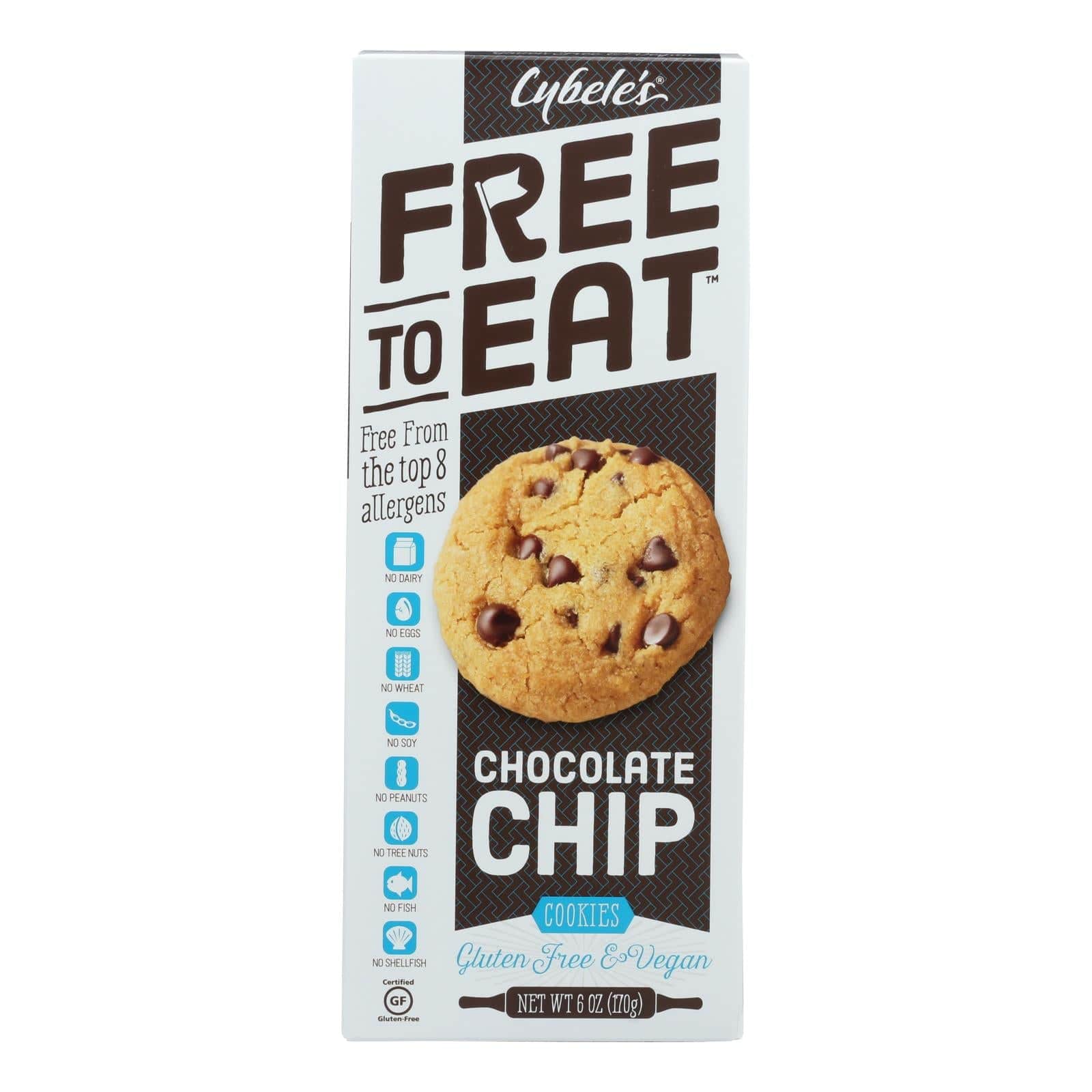 Cybel's Free To Eat Chocolate Chip Cookies - Case Of 6 - 6 Oz. | OnlyNaturals.us