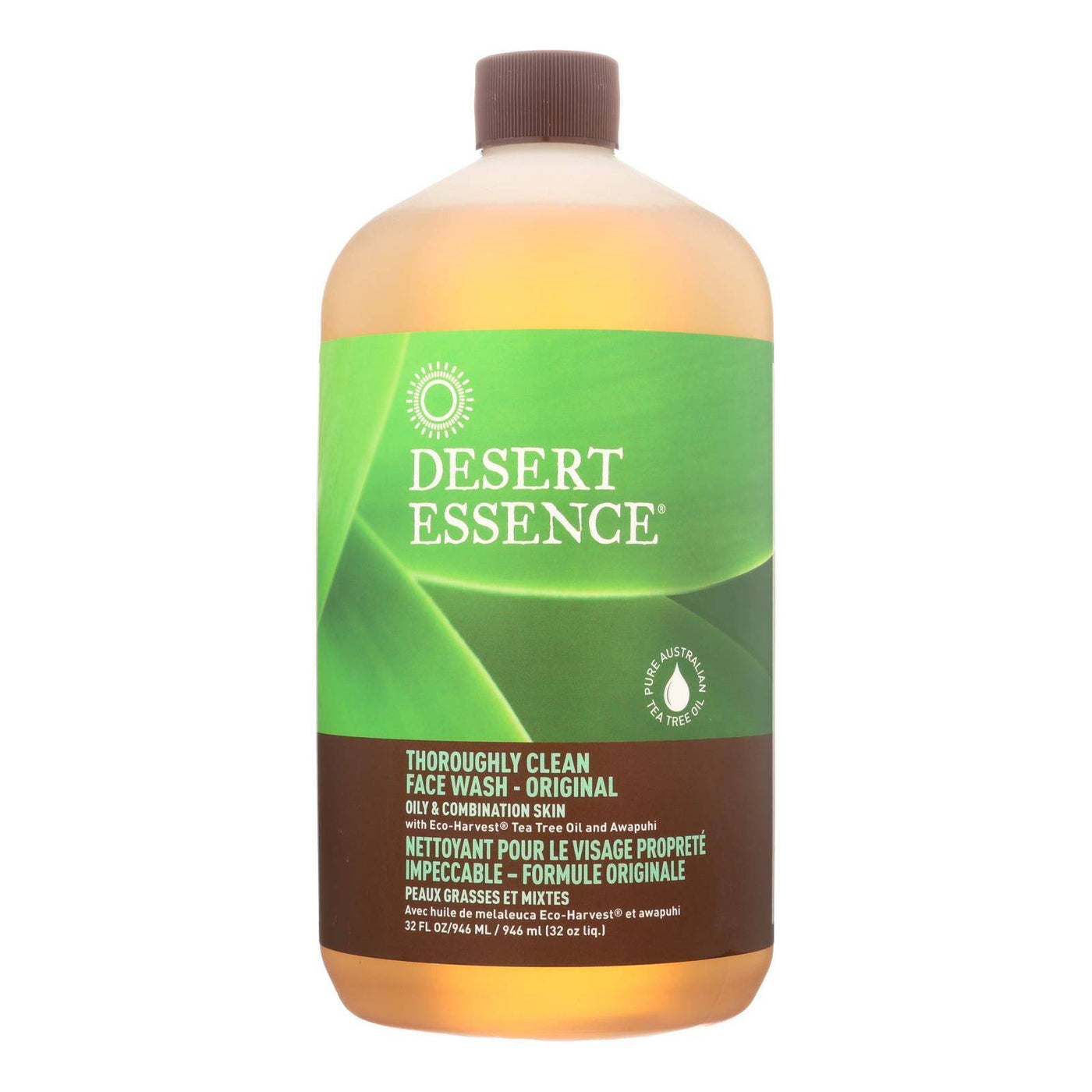 Desert Essence - Thoroughly Clean Face Wash - Original Oily And Combination Skin - 32 Fl Oz | OnlyNaturals.us