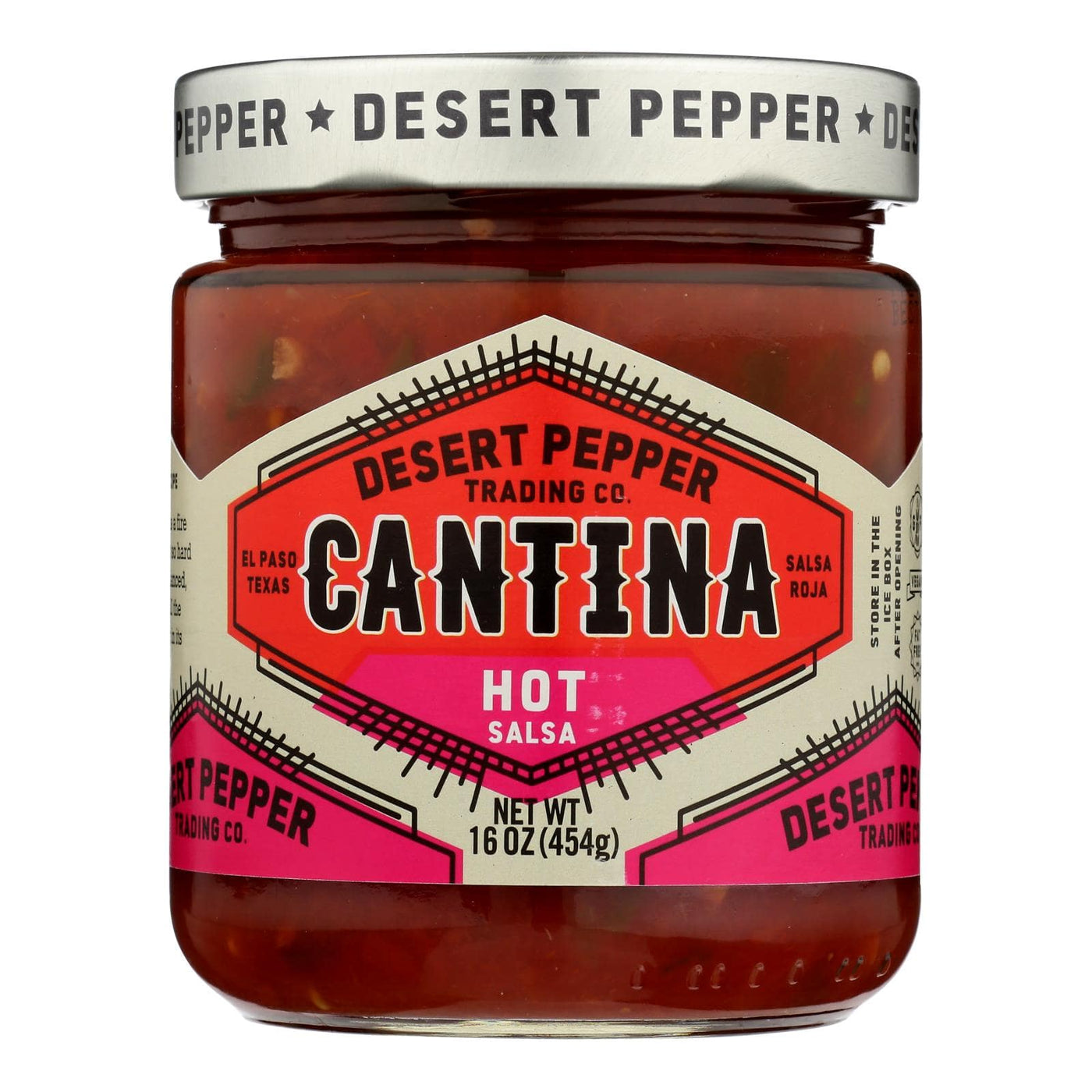 Desert Pepper Trading Cantina Salsa - Hot Red - Case Of 6 - 16 Oz | OnlyNaturals.us