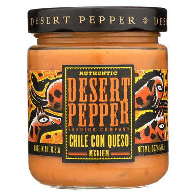 Desert Pepper Trading - Medium Chile Con Queso Dip - Case Of 6 - 16 Oz. | OnlyNaturals.us