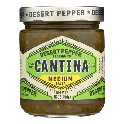 Desert Pepper Trading - Salsa - Cantina - Med - Green - Case Of 6 - 16 Oz | OnlyNaturals.us