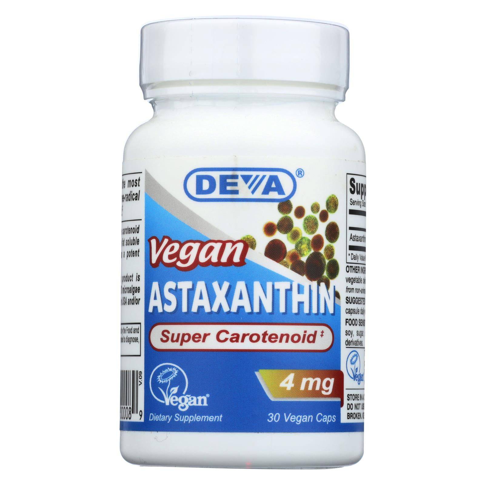 Buy Deva Vegan Vitamins - Astaxanthin Super Antioxidant - 4 Mg - 30 Capsules  at OnlyNaturals.us