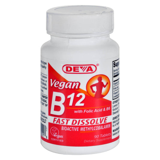 Buy Deva Vegan Vitamins - B12 Sublingual - 90 Sublingual Tablets  at OnlyNaturals.us