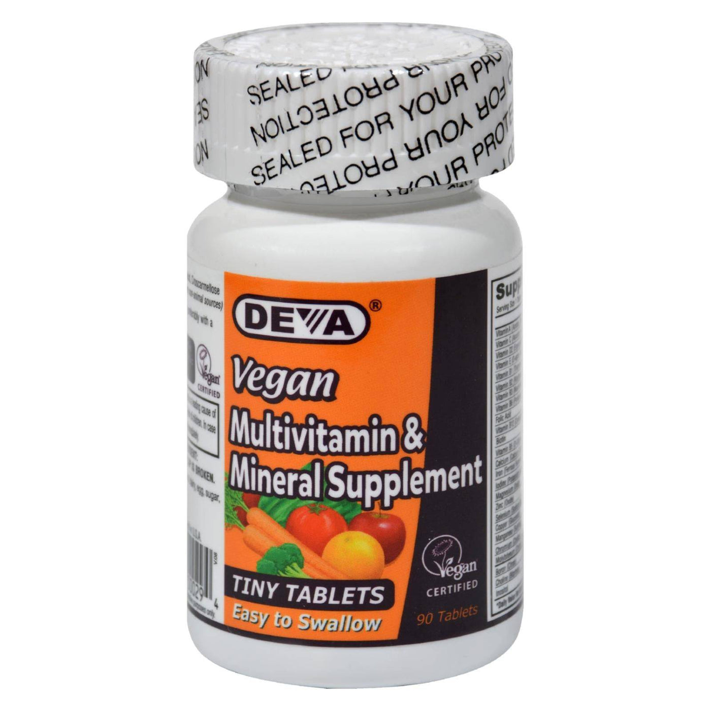 Deva Vegan Vitamins - Multivitamin And Mineral Supplement - 90 Tiny Tablets | OnlyNaturals.us