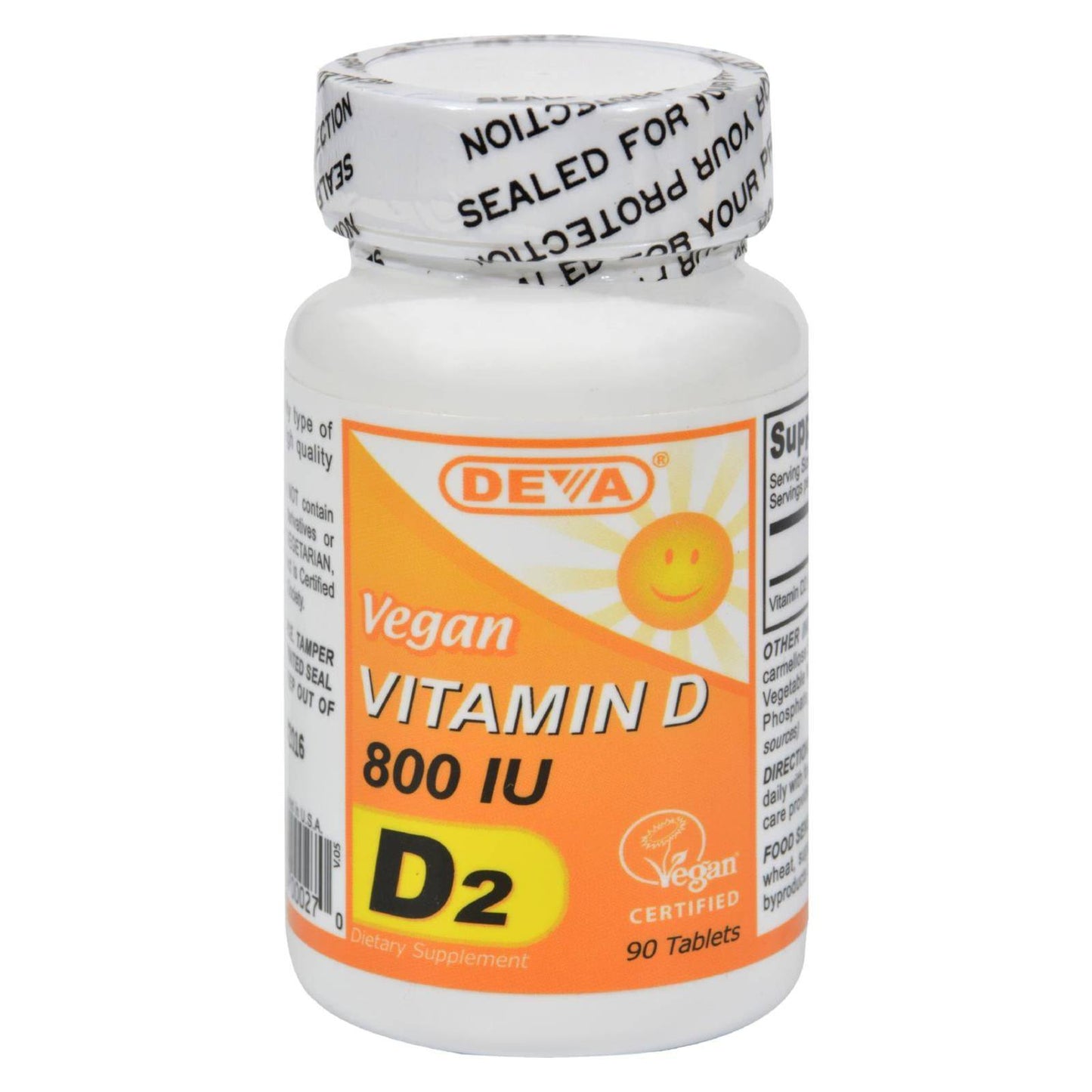Buy Deva Vegan Vitamins - Vitamin D - 800 Iu - 90 Tablets  at OnlyNaturals.us