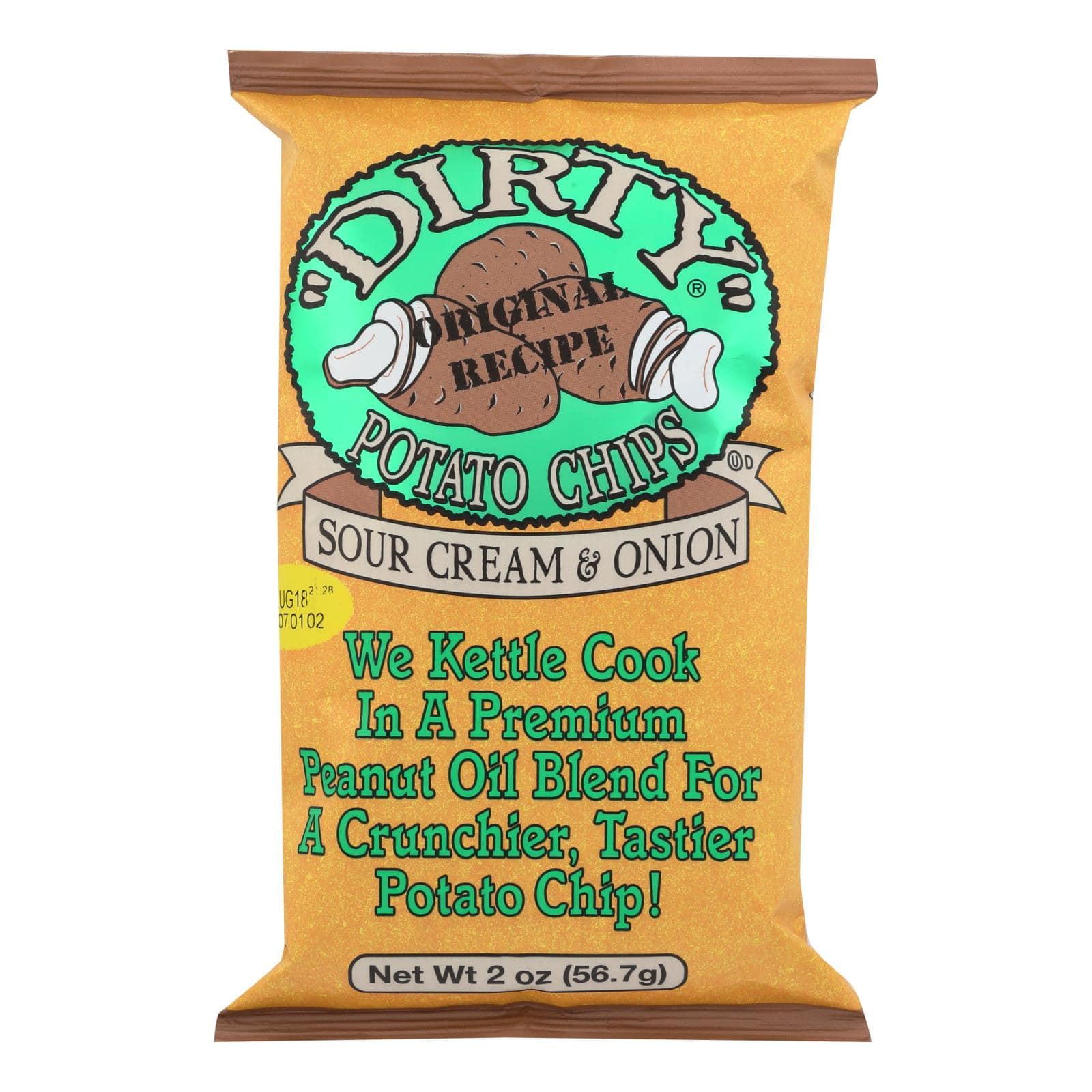 Buy Dirty Chips - Potato Chips - Sour Cream And Onion - Case Of 25 - 2 Oz.  at OnlyNaturals.us