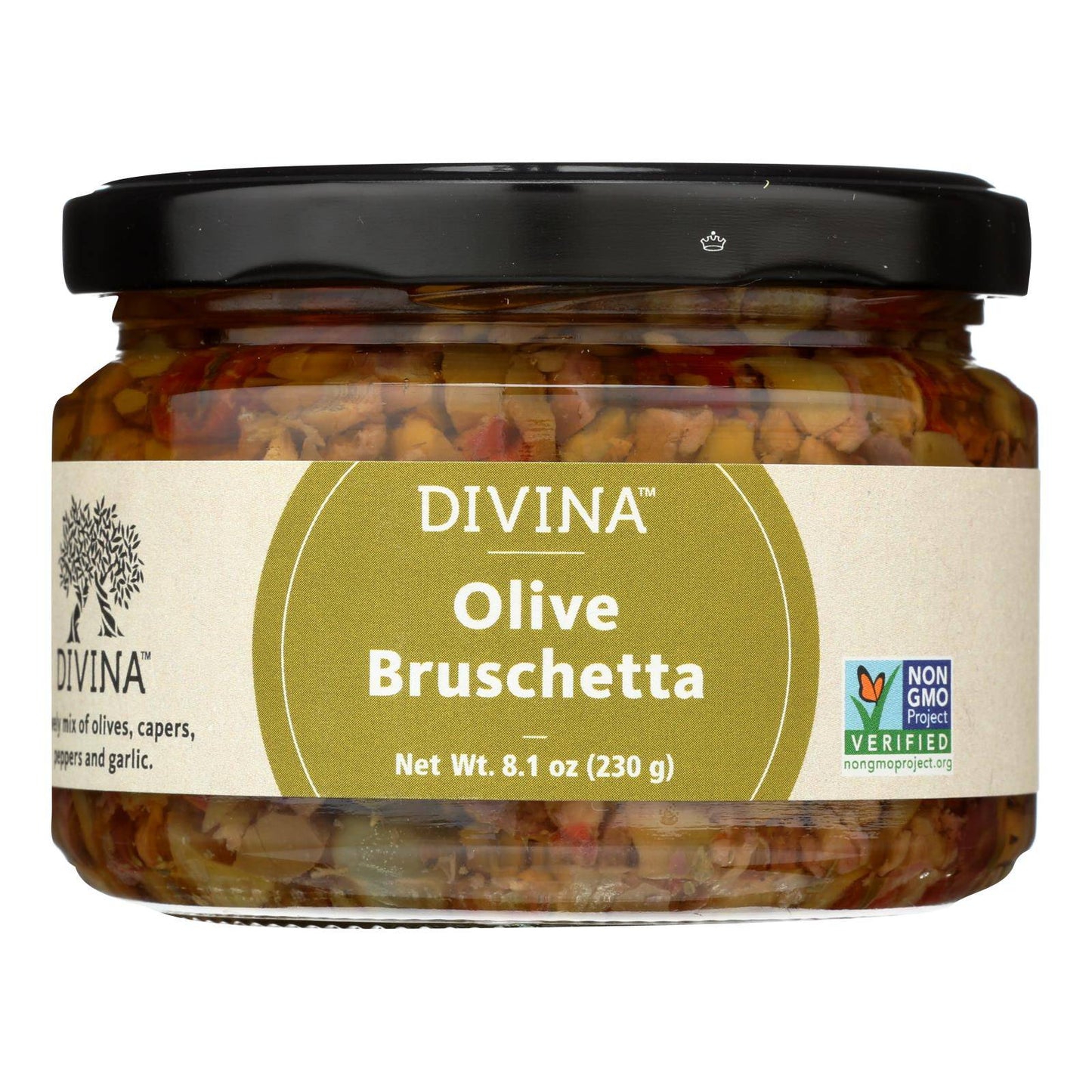 Divina - Olive Bruschetta - Case Of 6 - 8.1 Oz. | OnlyNaturals.us