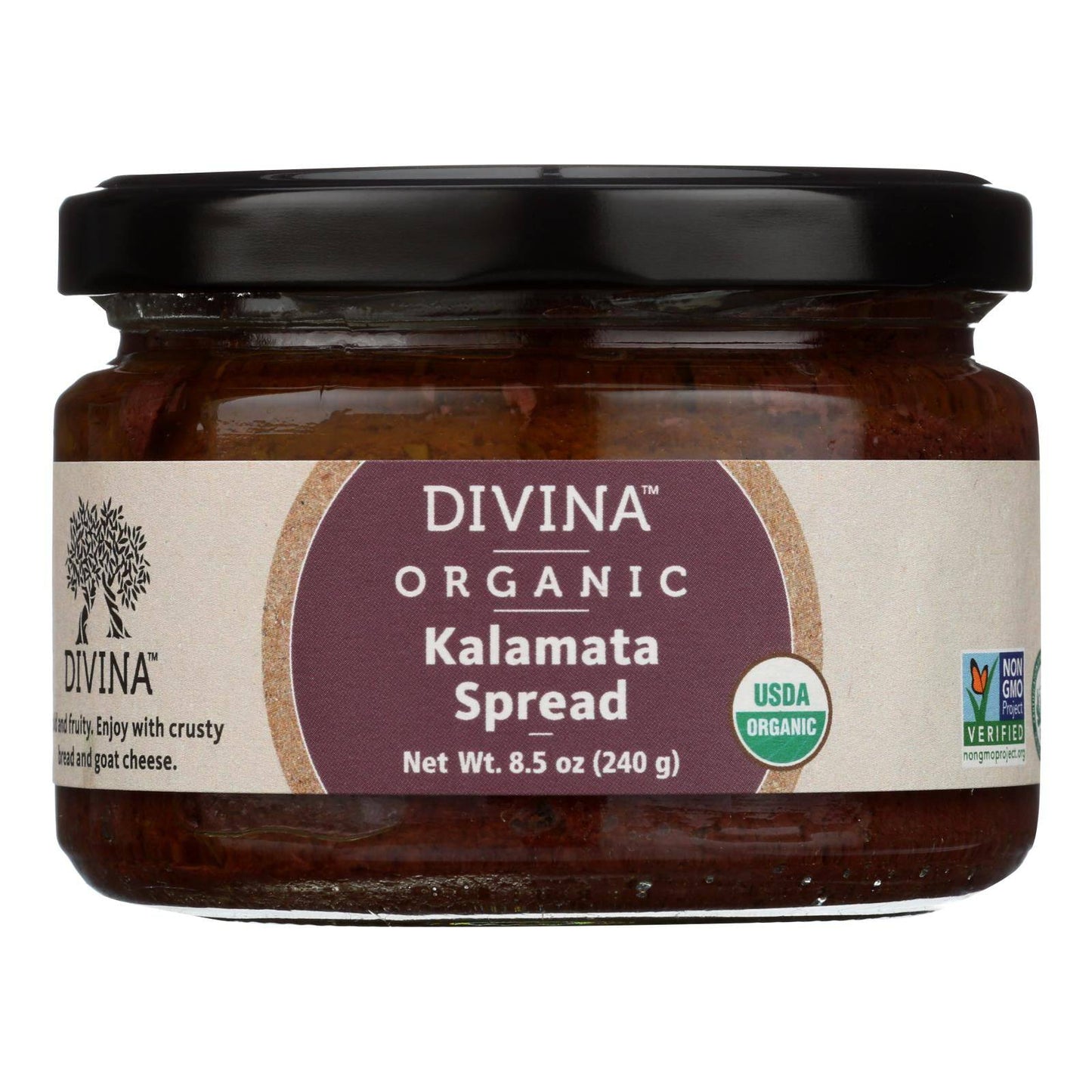 Buy Divina - Organic Kalamata Olive Spread - Case Of 6 - 8.5 Oz.  at OnlyNaturals.us