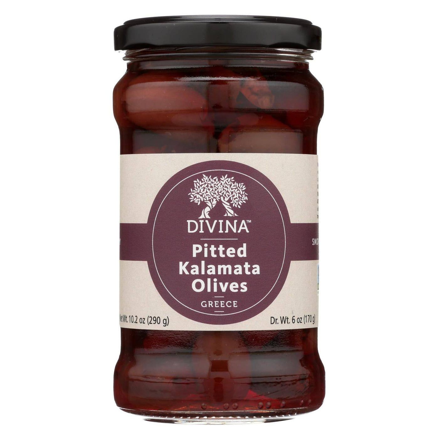 Divina - Organic Pitted Kalamata Olives - Case Of 6 - 6 Oz. | OnlyNaturals.us