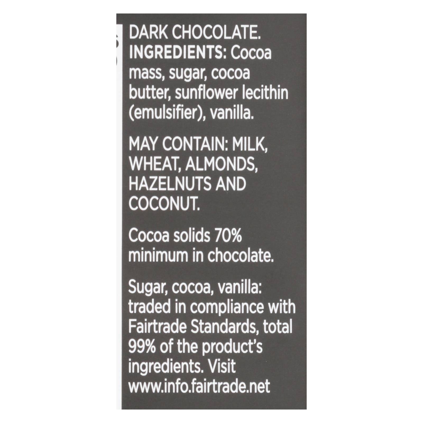 Divine - Bar Chocolate Dark 70% Cocoa - Case Of 12 - 3 Oz | OnlyNaturals.us