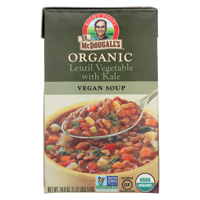 Buy Dr. Mcdougall's Organic Lentil Vegetable Soup - Case Of 6 - 18 Oz.  at OnlyNaturals.us