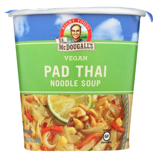 Dr. Mcdougall's Vegan Pad Thai Noodle Soup Big Cup - Case Of 6 - 2 Oz. | OnlyNaturals.us