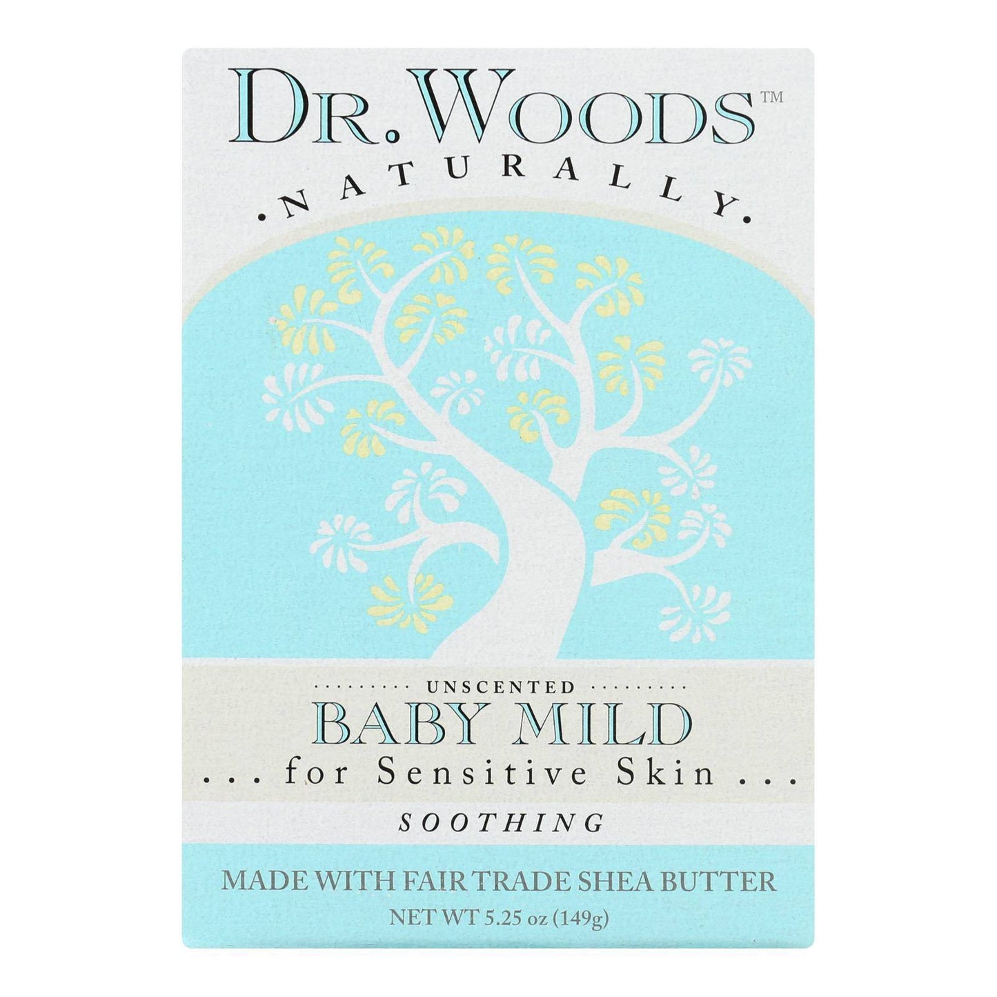 Dr. Woods Bar Soap Baby Mild Unscented - 5.25 Oz | OnlyNaturals.us