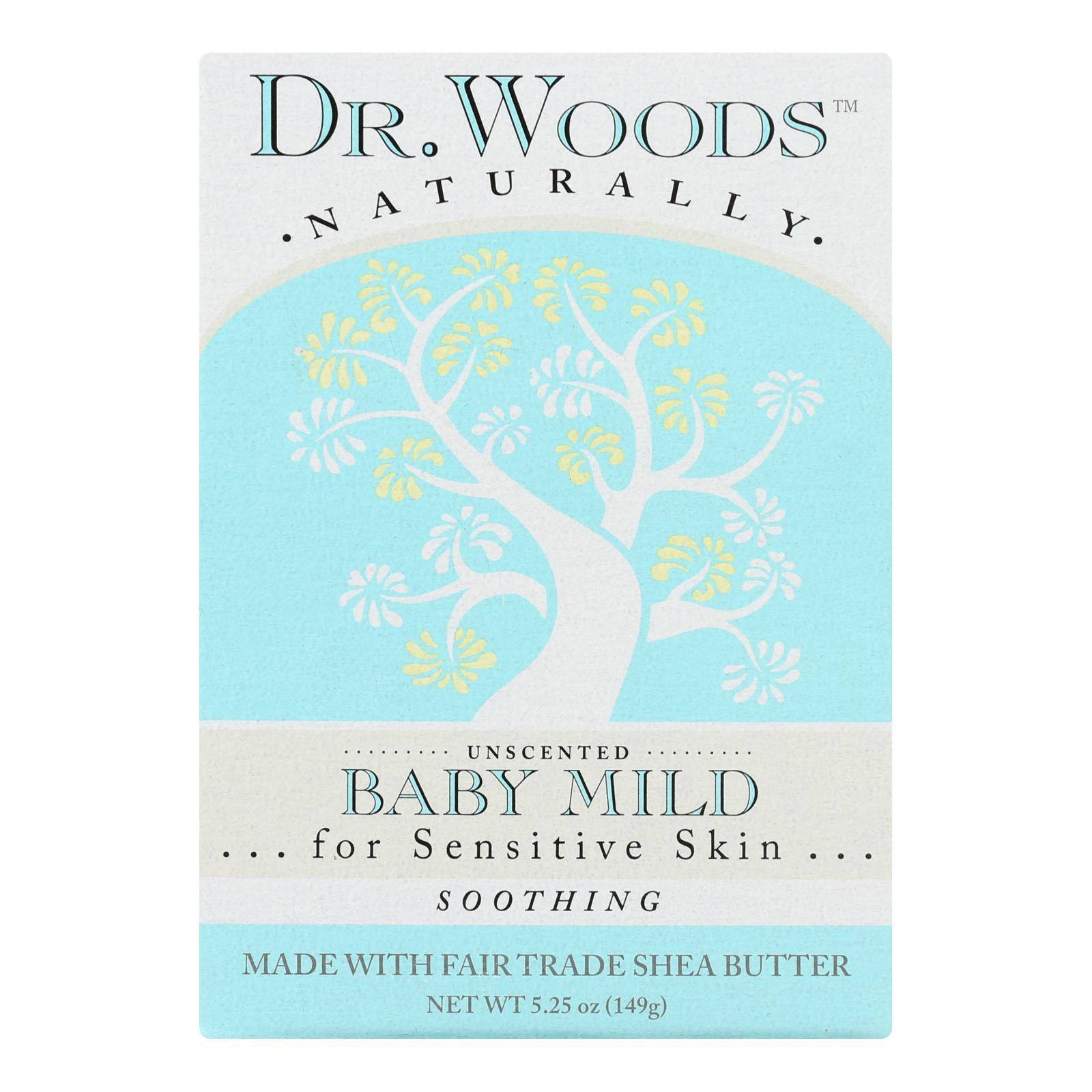 Dr. Woods Bar Soap Baby Mild Unscented - 5.25 Oz | OnlyNaturals.us