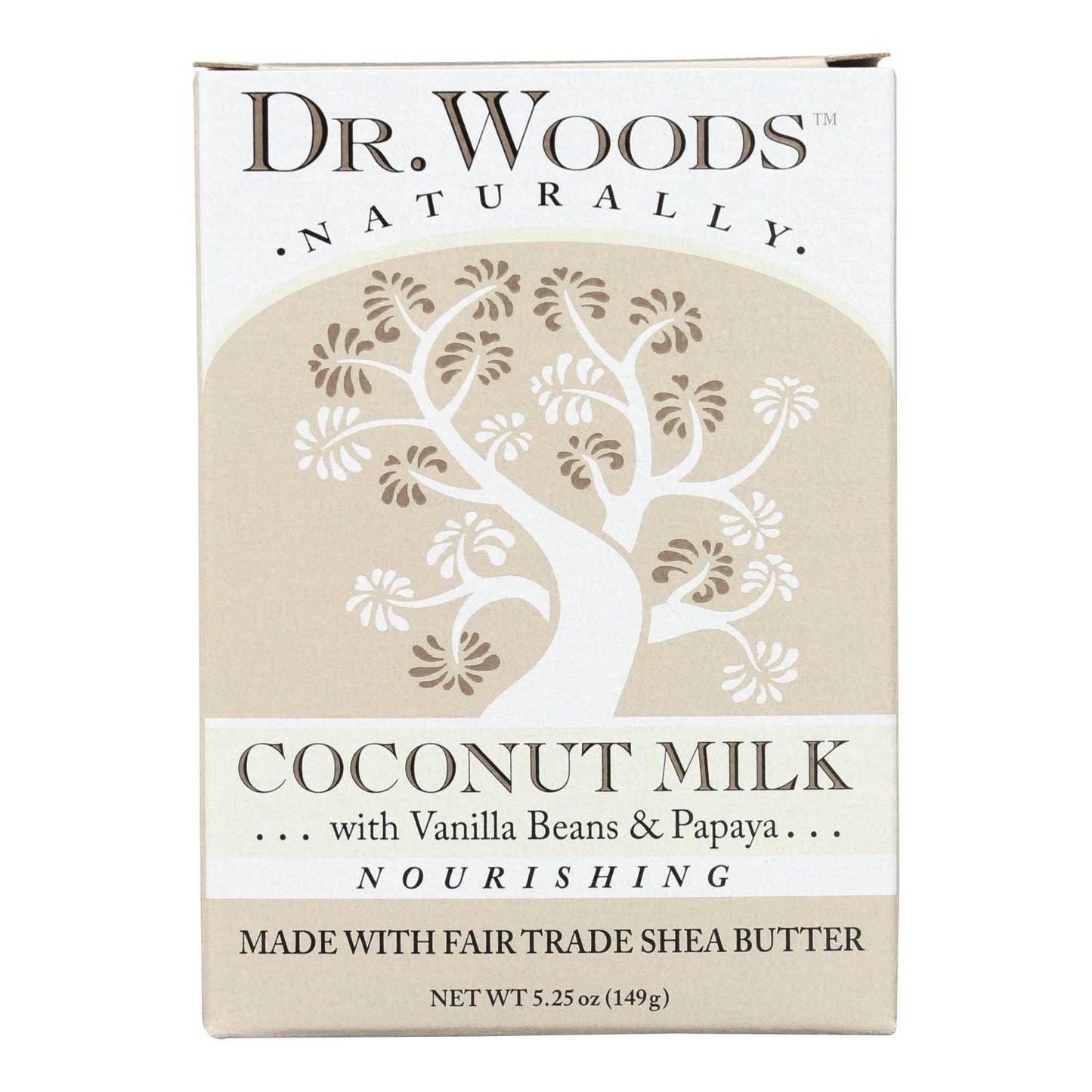 Dr. Woods Bar Soap Coconut Milk - 5.25 Oz | OnlyNaturals.us