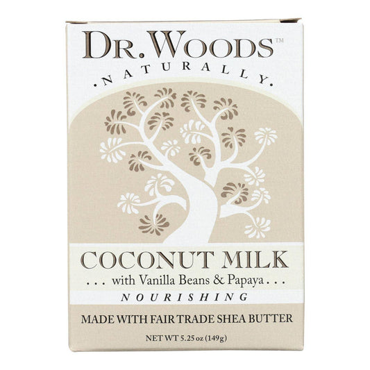 Dr. Woods Bar Soap Coconut Milk - 5.25 Oz | OnlyNaturals.us