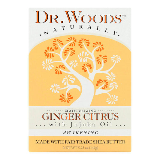 Dr. Woods Castile Bar Soap Ginger Citrus - 5.25 Oz | OnlyNaturals.us