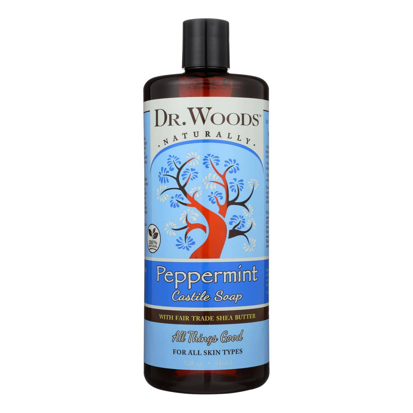 Dr. Woods Shea Vision Pure Castile Soap Peppermint With Organic Shea Butter - 32 Fl Oz | OnlyNaturals.us