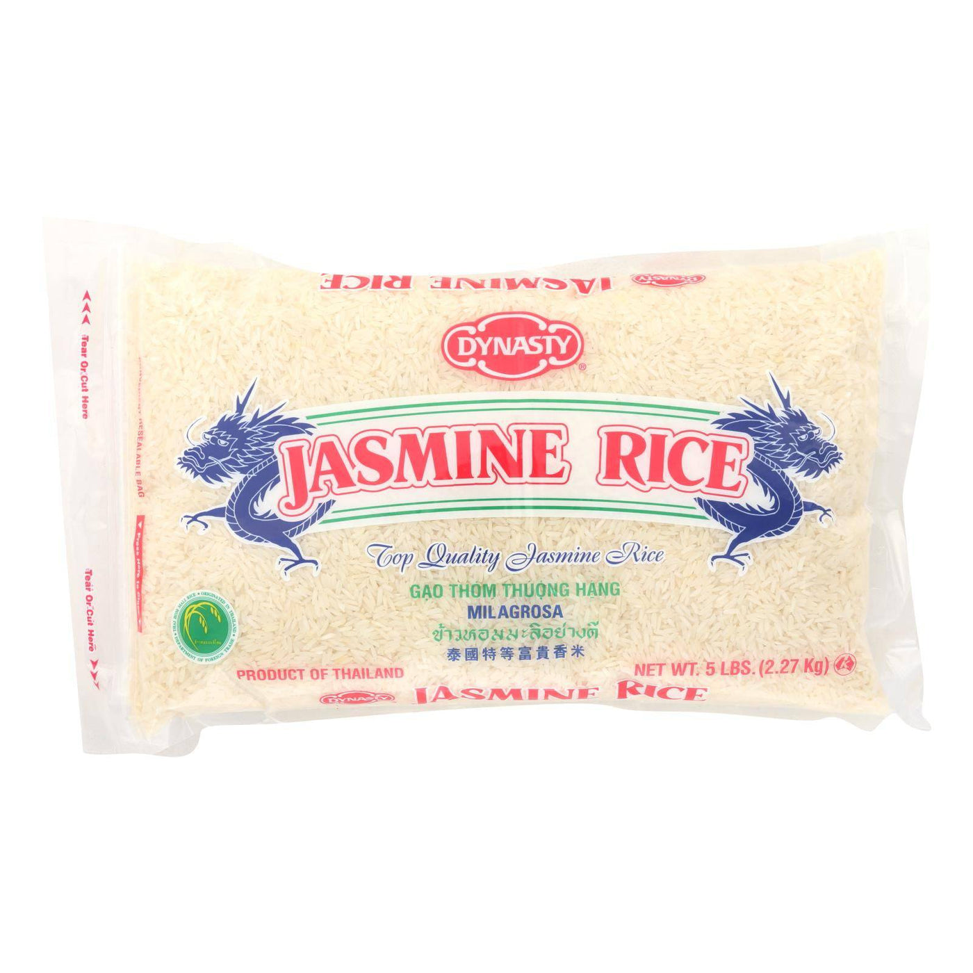 Buy Dynasty Rice - Jasmine - Case Of 6 - 5 Lb.  at OnlyNaturals.us